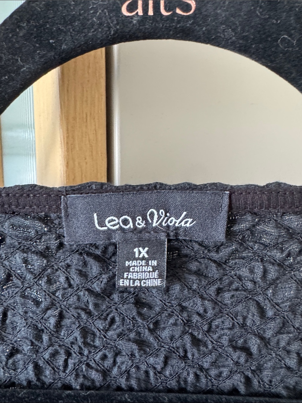Anthropologie Lea & Viola Black Textured Scoop Neck Tee - Picture 2 of 4